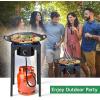 imageOutvita 1 Burner Propane Gas Stove for Outdoor Cooking 75000 BTU Camping Cooker with Removable Legs Temperature Control Knobs for Backyard Cooking BBQ Baking and FryingSingle BurnerSingle Burner
