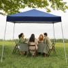imageOutvita 5x5 Pop Up Canopy Tent Ez Up Outdoor Canopy Tent Instant Shelter with Carry Bag Straight Legs Patio Balcony Porch Backyard Garden10x10blue