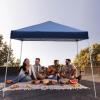 imageOutvita 5x5 Pop Up Canopy Tent Ez Up Outdoor Canopy Tent Instant Shelter with Carry Bag Straight Legs Patio Balcony Porch Backyard Garden10x10blue