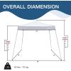 imageOutvita 5x5 Pop Up Canopy Tent Ez Up Outdoor Canopy Tent Instant Shelter with Carry Bag Straight Legs Patio Balcony Porch Backyard Garden10x10white