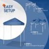 imageOutvita 5x5 Pop Up Canopy Tent Ez Up Outdoor Canopy Tent Instant Shelter with Carry Bag Straight Legs Patio Balcony Porch Backyard Garden5x5blue