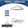 imageOutvita 5x5 Pop Up Canopy Tent Ez Up Outdoor Canopy Tent Instant Shelter with Carry Bag Straight Legs Patio Balcony Porch Backyard Garden5x5white