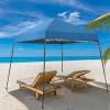 imageOutvita 5x5 Pop Up Canopy Tent Ez Up Outdoor Canopy Tent Instant Shelter with Carry Bag Straight Legs Patio Balcony Porch Backyard Garden6x6blue