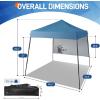 imageOutvita 5x5 Pop Up Canopy Tent Ez Up Outdoor Canopy Tent Instant Shelter with Carry Bag Straight Legs Patio Balcony Porch Backyard Garden6x6blue