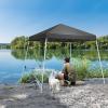 imageOutvita 5x5 Pop Up Canopy Tent Ez Up Outdoor Canopy Tent Instant Shelter with Carry Bag Straight Legs Patio Balcony Porch Backyard Garden6x6gray
