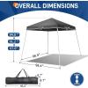 imageOutvita 5x5 Pop Up Canopy Tent Ez Up Outdoor Canopy Tent Instant Shelter with Carry Bag Straight Legs Patio Balcony Porch Backyard Garden6x6gray