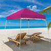 imageOutvita 5x5 Pop Up Canopy Tent Ez Up Outdoor Canopy Tent Instant Shelter with Carry Bag Straight Legs Patio Balcony Porch Backyard Garden6x6pink