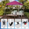 imageOutvita 5x5 Pop Up Canopy Tent Ez Up Outdoor Canopy Tent Instant Shelter with Carry Bag Straight Legs Patio Balcony Porch Backyard Garden6x6pink