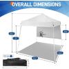 imageOutvita 5x5 Pop Up Canopy Tent Ez Up Outdoor Canopy Tent Instant Shelter with Carry Bag Straight Legs Patio Balcony Porch Backyard Garden6x6white
