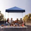 imageOutvita 5x5 Pop Up Canopy Tent Ez Up Outdoor Canopy Tent Instant Shelter with Carry Bag Straight Legs Patio Balcony Porch Backyard Garden78x78blue