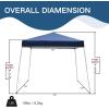 imageOutvita 5x5 Pop Up Canopy Tent Ez Up Outdoor Canopy Tent Instant Shelter with Carry Bag Straight Legs Patio Balcony Porch Backyard Garden78x78blue