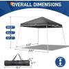 imageOutvita 5x5 Pop Up Canopy Tent Ez Up Outdoor Canopy Tent Instant Shelter with Carry Bag Straight Legs Patio Balcony Porch Backyard Garden78x78gray
