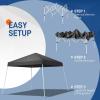 imageOutvita 5x5 Pop Up Canopy Tent Ez Up Outdoor Canopy Tent Instant Shelter with Carry Bag Straight Legs Patio Balcony Porch Backyard Garden78x78gray