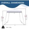 imageOutvita 5x5 Pop Up Canopy Tent Ez Up Outdoor Canopy Tent Instant Shelter with Carry Bag Straight Legs Patio Balcony Porch Backyard Garden78x78white