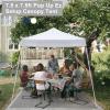 imageOutvita 5x5 Pop Up Canopy Tent Ez Up Outdoor Canopy Tent Instant Shelter with Carry Bag Straight Legs Patio Balcony Porch Backyard Garden78x78white