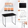 imageOutvita 6ft Portable Folding Camping Table Outdoor Waterproof Adjustable Height Table Aluminum Lightweight Suitcase Foldable Table for Picnic BBQ Beach DiningBlack