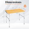 imageOutvita 6ft Portable Folding Camping Table Outdoor Waterproof Adjustable Height Table Aluminum Lightweight Suitcase Foldable Table for Picnic BBQ Beach DiningYellow