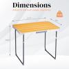 imageOutvita 6ft Portable Folding Camping Table Outdoor Waterproof Adjustable Height Table Aluminum Lightweight Suitcase Foldable Table for Picnic BBQ Beach DiningYellow