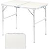 imageOutvita 6ft Portable Folding Camping Table Outdoor Waterproof Adjustable Height Table Aluminum Lightweight Suitcase Foldable Table for Picnic BBQ Beach DiningSilver