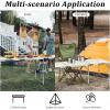 imageOutvita 6ft Portable Folding Camping Table Outdoor Waterproof Adjustable Height Table Aluminum Lightweight Suitcase Foldable Table for Picnic BBQ Beach DiningSilver