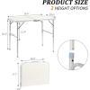 imageOutvita 6ft Portable Folding Camping Table Outdoor Waterproof Adjustable Height Table Aluminum Lightweight Suitcase Foldable Table for Picnic BBQ Beach DiningSilver