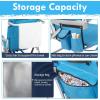 imageOutvita Backpack Beach Chair 5 Level Adjustable Positions Beach Chair with Back Storage Bag Cooler Pouch and Side Bags for Beach Poolside LawnBlue