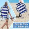 imageOutvita Backpack Beach Chair 5 Level Adjustable Positions Beach Chair with Back Storage Bag Cooler Pouch and Side Bags for Beach Poolside LawnBluewhite