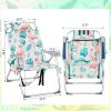 imageOutvita Backpack Beach Chair 5 Level Adjustable Positions Beach Chair with Back Storage Bag Cooler Pouch and Side Bags for Beach Poolside LawnFlamingo