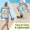 imageOutvita Backpack Beach Chair 5 Level Adjustable Positions Beach Chair with Back Storage Bag Cooler Pouch and Side Bags for Beach Poolside LawnFlamingo
