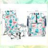 imageOutvita Backpack Beach Chair 5 Level Adjustable Positions Beach Chair with Back Storage Bag Cooler Pouch and Side Bags for Beach Poolside LawnFlamingo