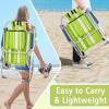 imageOutvita Backpack Beach Chair 5 Level Adjustable Positions Beach Chair with Back Storage Bag Cooler Pouch and Side Bags for Beach Poolside LawnGreenwhite