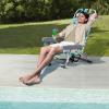 imageOutvita Backpack Beach Chair 5 Level Adjustable Positions Beach Chair with Back Storage Bag Cooler Pouch and Side Bags for Beach Poolside LawnLemon