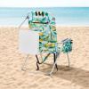 imageOutvita Backpack Beach Chair 5 Level Adjustable Positions Beach Chair with Back Storage Bag Cooler Pouch and Side Bags for Beach Poolside LawnLemon