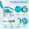 imageOutvita Backpack Beach Chair 5 Level Adjustable Positions Beach Chair with Back Storage Bag Cooler Pouch and Side Bags for Beach Poolside LawnMint Green