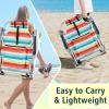 imageOutvita Backpack Beach Chair 5 Level Adjustable Positions Beach Chair with Back Storage Bag Cooler Pouch and Side Bags for Beach Poolside LawnRainbow