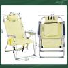 imageOutvita Backpack Beach Chair 5 Level Adjustable Positions Beach Chair with Back Storage Bag Cooler Pouch and Side Bags for Beach Poolside LawnYellow