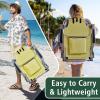 imageOutvita Backpack Beach Chair 5 Level Adjustable Positions Beach Chair with Back Storage Bag Cooler Pouch and Side Bags for Beach Poolside LawnYellow