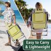 imageOutvita Backpack Beach Chair 5 Level Adjustable Positions Beach Chair with Back Storage Bag Cooler Pouch and Side Bags for Beach Poolside LawnYellow