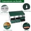 imageOutvita Chicken Nesting Box 2 Compartments Chicken Laying Box Hanging Nesting Box with Egg Saver Perch Cover for HenGreen