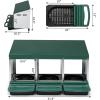 imageOutvita Chicken Nesting Box 2 Compartments Chicken Laying Box Hanging Nesting Box with Egg Saver Perch Cover for HenGreen