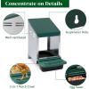 imageOutvita Chicken Nesting Box 2 Compartments Chicken Laying Box Hanging Nesting Box with Egg Saver Perch Cover for HenGreen