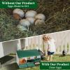 imageOutvita Chicken Nesting Box 2 Compartments Chicken Laying Box Hanging Nesting Box with Egg Saver Perch Cover for HenGreen