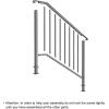 imageOutvita Handrails for Outdoor Steps Black Wrought Iron Handrail Fits 3 or 4 Steps Transitional Handrail with Installation Kit Stair Railing for Concrete Steps or Wooden StairsBlack