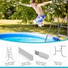 imageOutvita Metal Frame Above Ground Swimming Pool Entry 2 Step Exit Ladder for 33quot High Wall Pools 300 Pound Capacity3Step