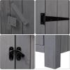 imageOutvita Outdoor Storage Cabinet 63in Wooden Garden Tools Shed with 2 Lockable Doors 3 Adjustable Shelves Waterproof Roof for Yard Garge Patio Deck Porch NaturalGray