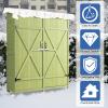 imageOutvita Outdoor Storage Cabinet 63in Wooden Garden Tools Shed with 2 Lockable Doors 3 Adjustable Shelves Waterproof Roof for Yard Garge Patio Deck Porch NaturalGeen