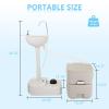 imageOutvita Portable Sink and Toilet Combo 5 Gallon Hand Washing Station ampamp 53 gallon Flushing Toilet Detachable Wastewater Recycled Perfect for Outdoor Camping RV Travel Boat