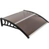 imageOutvita Window Awnings for Doors Canopy 40x40 Polycarbonate Cover Front Door Outdoor Patio Awning Canopy UV Rain Snow Sunlight Protection Hollow Sheet Brown Board ampamp Black Bracket ALYP0338