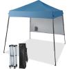 imageOutvita 5x5 Pop Up Canopy Tent Ez Up Outdoor Canopy Tent Instant Shelter with Carry Bag Straight Legs Patio Balcony Porch Backyard Garden6x6blue