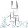 imageOutvita Metal Frame Above Ground Swimming Pool Entry 2 Step Exit Ladder for 33quot High Wall Pools 300 Pound Capacity4Step